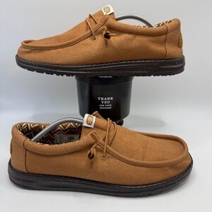 🚫SOLD - NO AVAILABLE Hey Dude Wally Stretch Canvas Nut Men’s 13US Brown